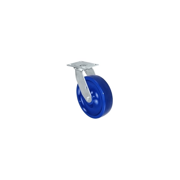 8"x2" Solid Polyurethane Wheel, Swivel Caster, 1,400 lbs capacity